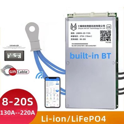 ANT SMART BMS 8-20S 325A-550A LiFePO4 Li-ion Battery Protection Board BT+Display
