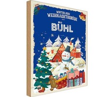 Holzschild 30X20 Cm WeihnachtsgrüßE BÜHl Weihnachten Fest Deko Geschenk Holz Sch