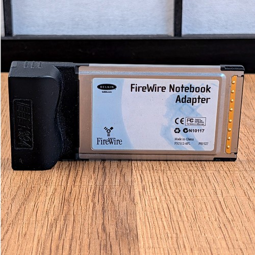 Belkin FireWire Notebook Adapter F5U512-APL 3-Port PCMCIA CardBus IEEE 1394 Card