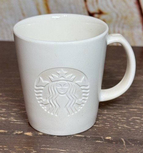 Starbucks weiß geprägt Mini 3 Unzen Demitasse Espresso Shot Kaffeetasse Becher