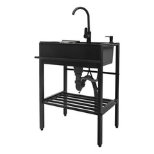 Utility Sink Laundry Tub Freestanding Utility Sink with Stainless Steel Faucet