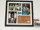 JOHN WOODEN SIGNED 12X12 FRAMED FLOORBOARD COLLAGE UCLA BRUINS HOF JSA COA — photo 1