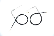 34.25 inch Black Throttle and Idle Cable Set fits Harley Davidson