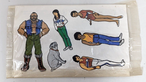 Vintage 1983 Ruby Spears Mr T Character Stickers Cereal Prize Premium ...