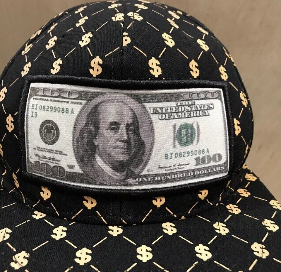 $100 BILL BENJAMIN Patch Adjustable Snapback Hat … - image 2