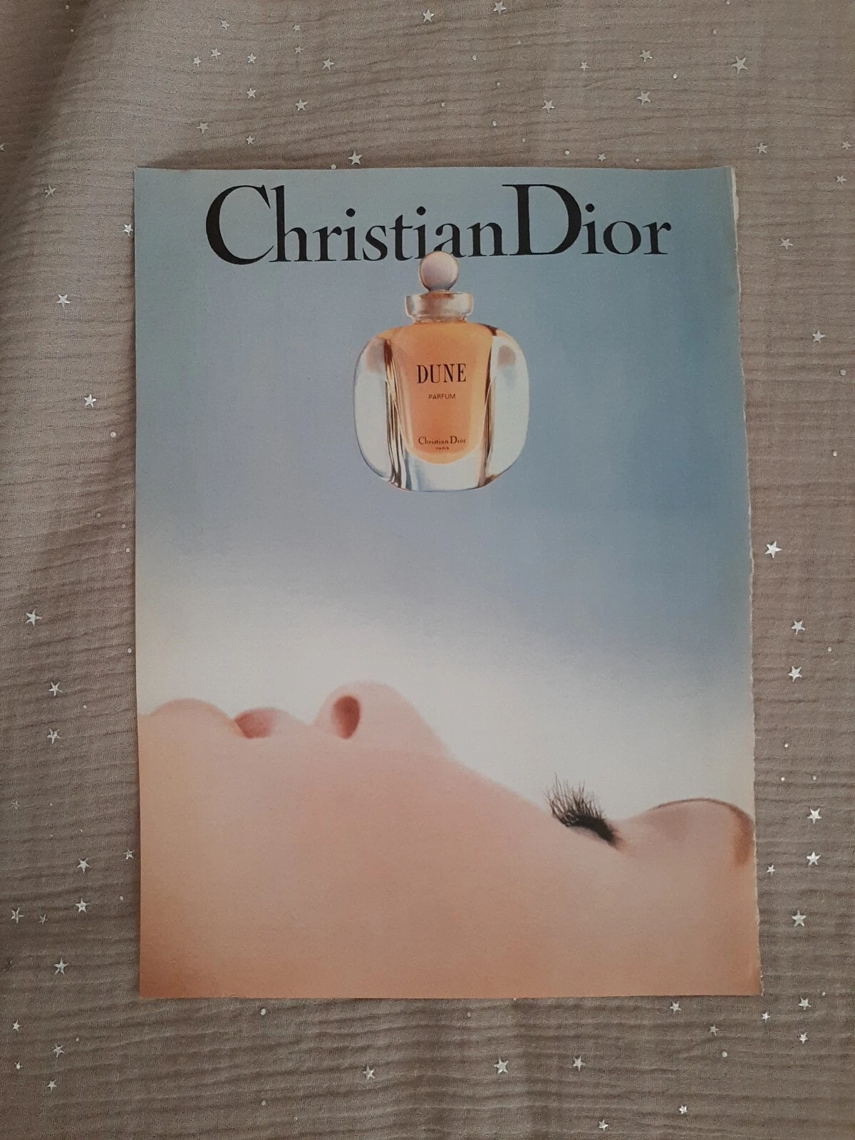 Publicité papier Parfum. Perfume Ad C. Dior Dune de 1991