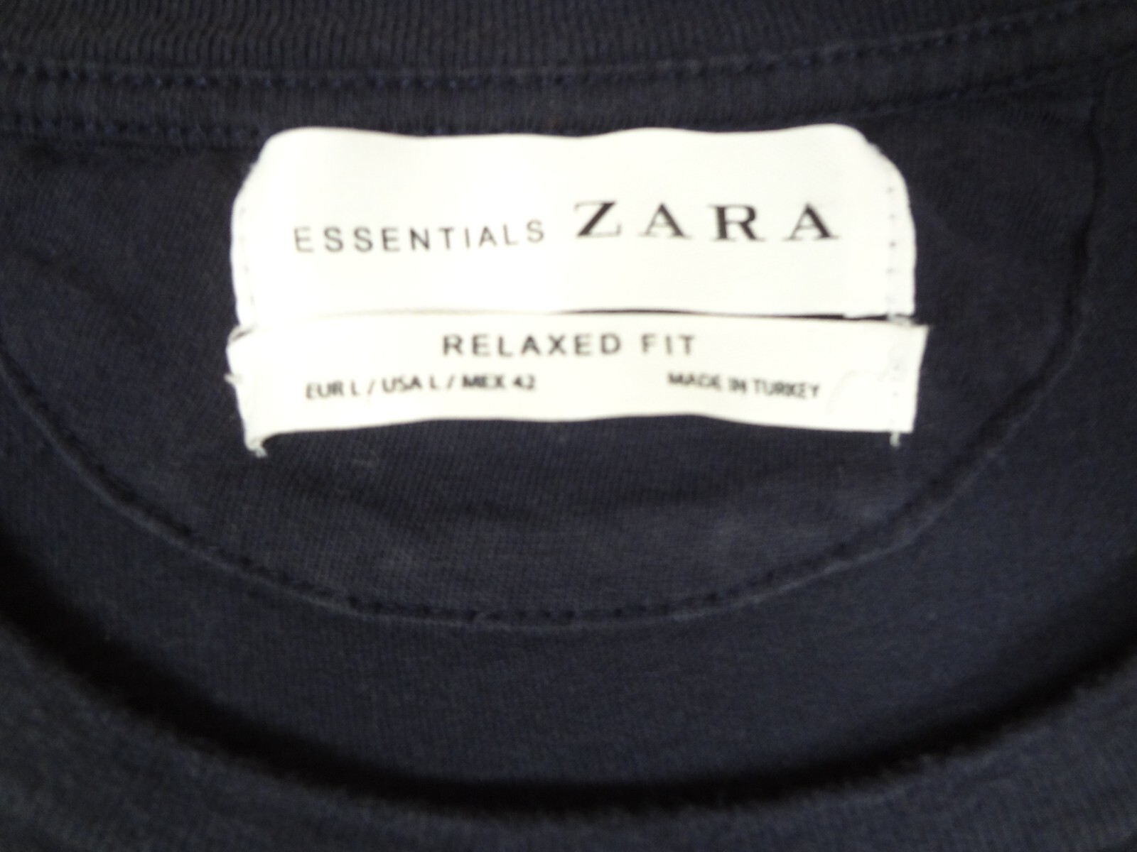 ZARA ESSENTIALS PREMIUM SOLID NAVY BLUE RELAXED F… - image 3