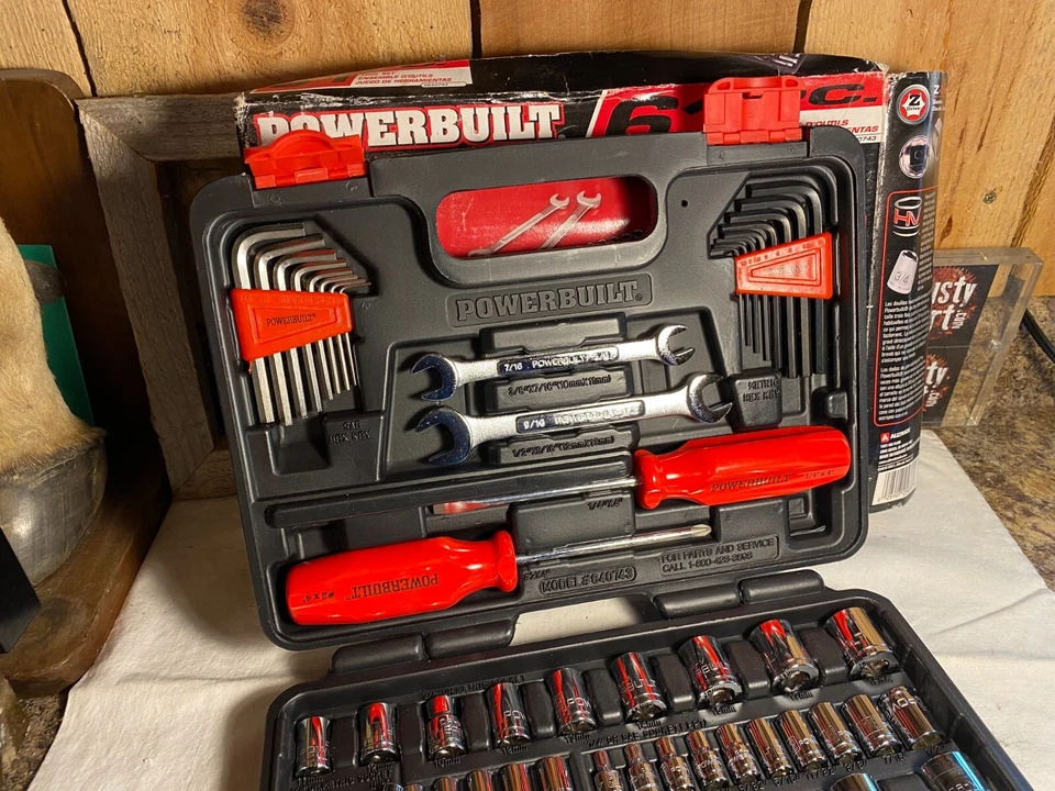 2010 Powerbuilt 61 Piece SAE & Metric Socket Tool Set #640743 (New) - Image 3 of 4