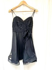 Betsy  Adam party strapless little black dress 4 