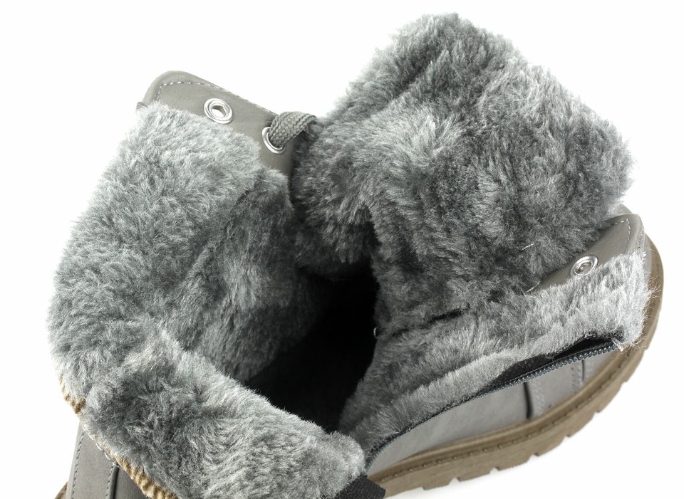 Produktbild von Damen Boots Stiefeletten Stiefel Winterschuhe Gefütterte Schuhe Schnür-Booty EBa