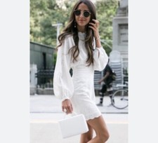 Ulla Johnson Mini Dress Eva Eyelet Embroidered Flare M