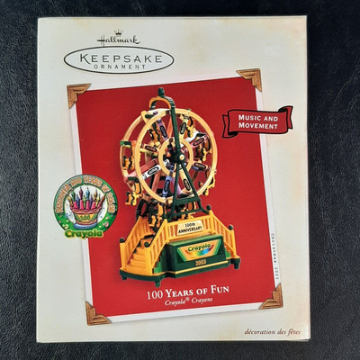 Hallmark Keepsake Ornament - 100 Years of Fun Crayola Crayons - 2003 - Music