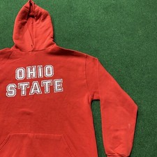 Vintage Ohio State University Hoodie Mens XL Red 80S College Sweatshirt USA MADE