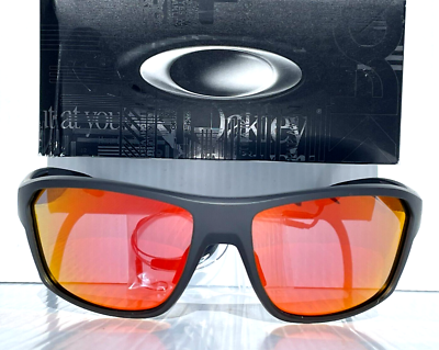 NEW Oakley SPLIT SHOT Matte Carbon POLARIZED Galaxy Ruby Lens