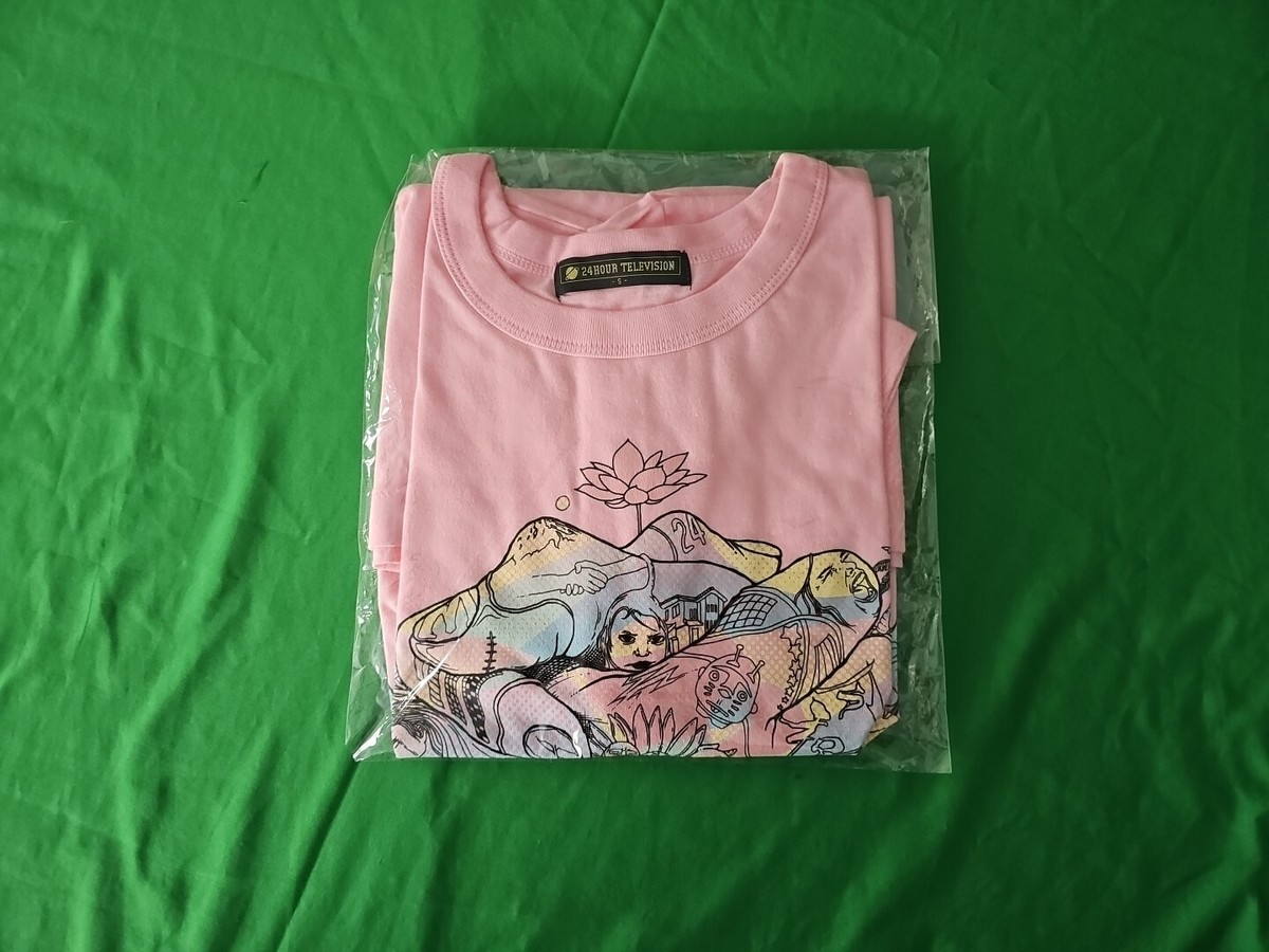 Satoshi Ohno / Arashi 24 Hour Television Size L T-Shirt Pink 42 