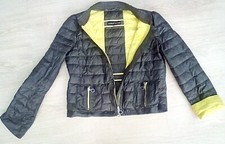 Luisa Cerano Ladies Extra Light Puffa Jacket - Short - Black With Yellow Lining