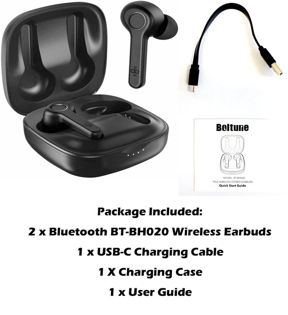 Boltune True Wireless earbuds Bluetooth V5.0 Headphones 40 Hours play