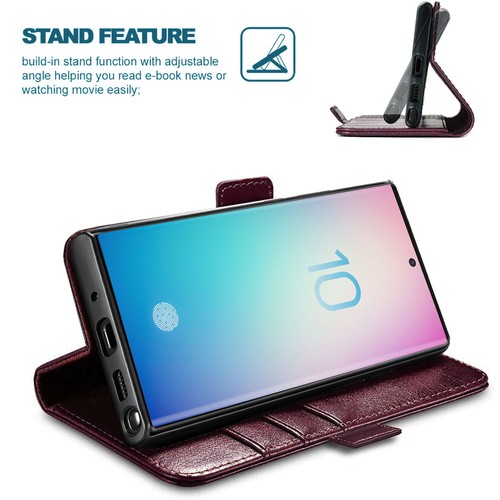 For Samsung Galaxy Note10/Note10+ Flip Wallet Leather Case Cover Glass Protector - Picture 31 of 33