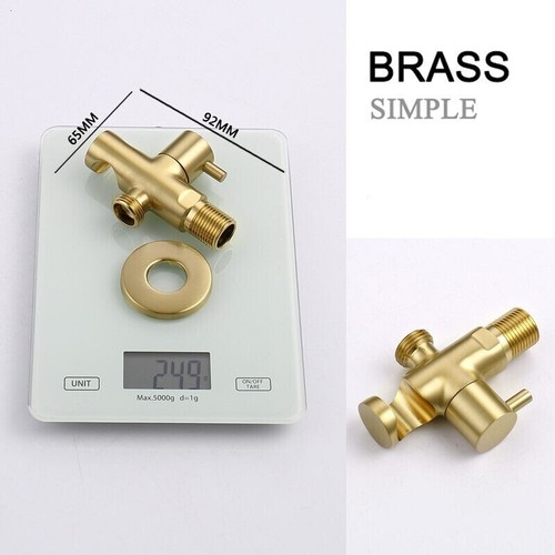 Bathroom Toilet Bidet Tap Kit Brushed Gold Wall Mounted Bidet Sprayer Shower - Picture 7 of 13