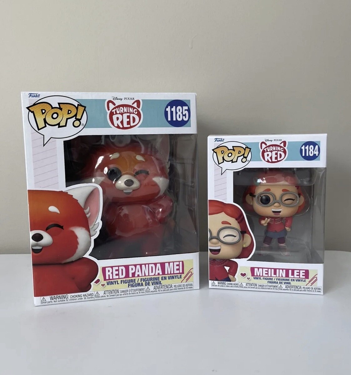 FUNKO POP RED PANDA MEI FLOCKED & MEILIN LEE TURNING RED FUNKO