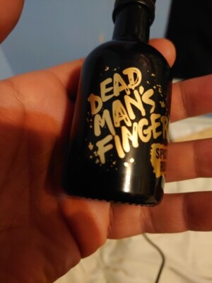 Empty 5cle Dead Man's Fingers Spiced Rum Bottle