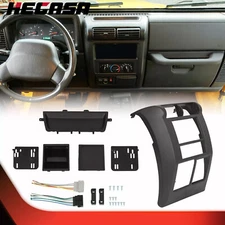 FOR JEEP WRANGLER TJ 1997-2002 DOUBLE DIN DASH BEZEL RADIO STEREO MOUNTING KIT