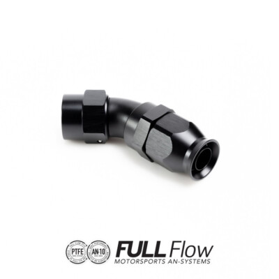 Nuke Performance Full Flow PTFE Alu Fitting 45° Dash 10 Schraub Anschluss AN10