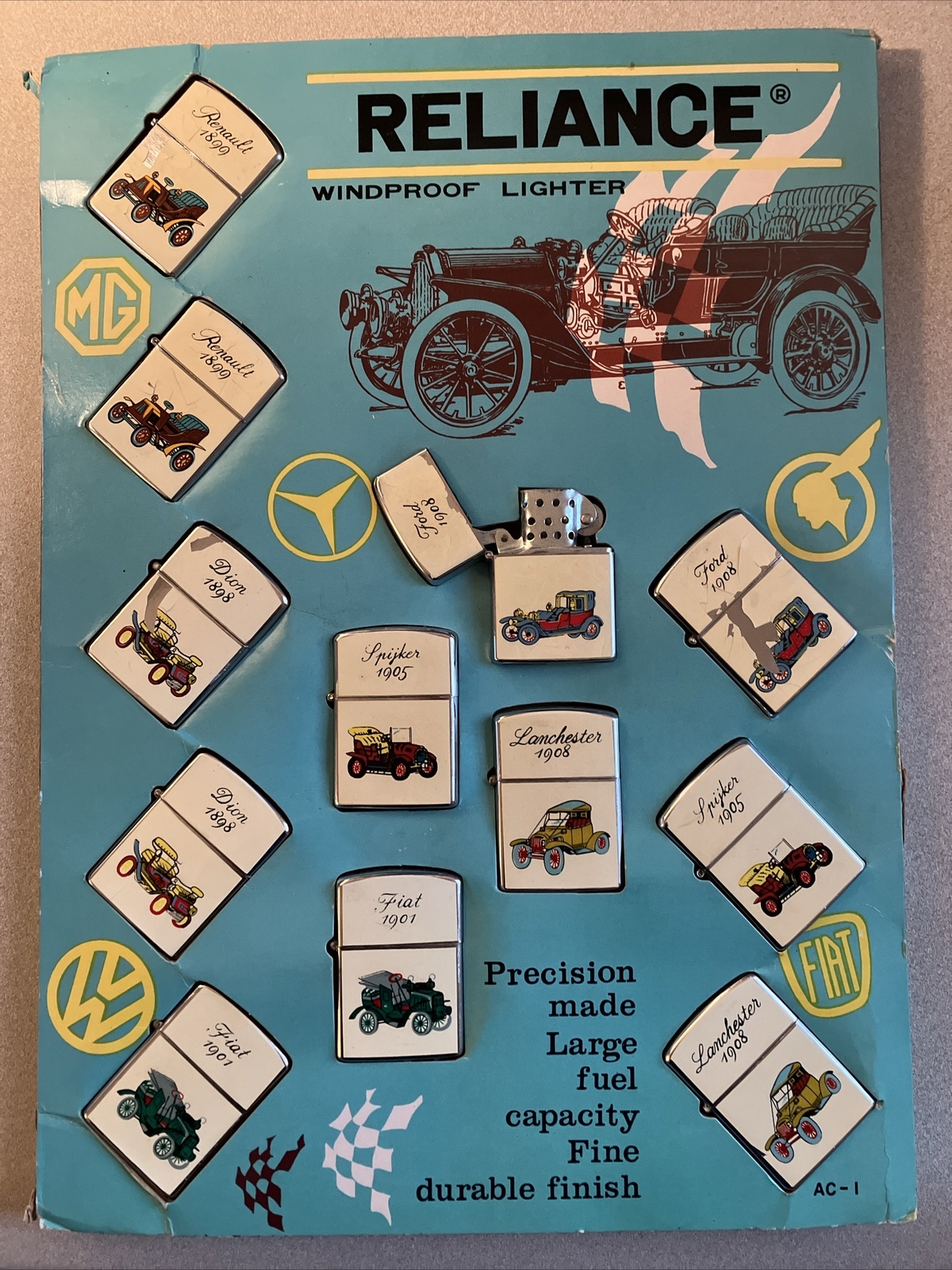 Display Old Car Themed 12 Lighters