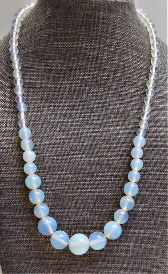 Collar OPALITE Piedras Preciosas 18" 6 - 14 mm Cuentas Graduadas Nuevo *EE. UU. *OFERTA* Foto 2 de 4