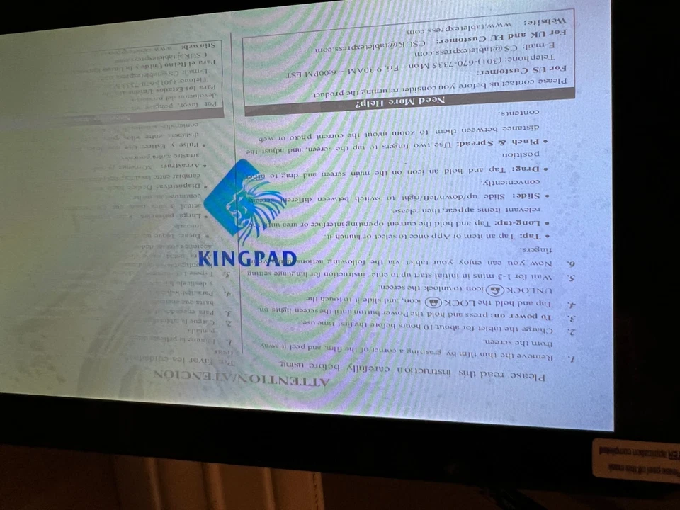 Tablet KingPad K90 9" cuatro núcleos negra sin usar sistema operativo Android 512 MB Foto 3 de 4