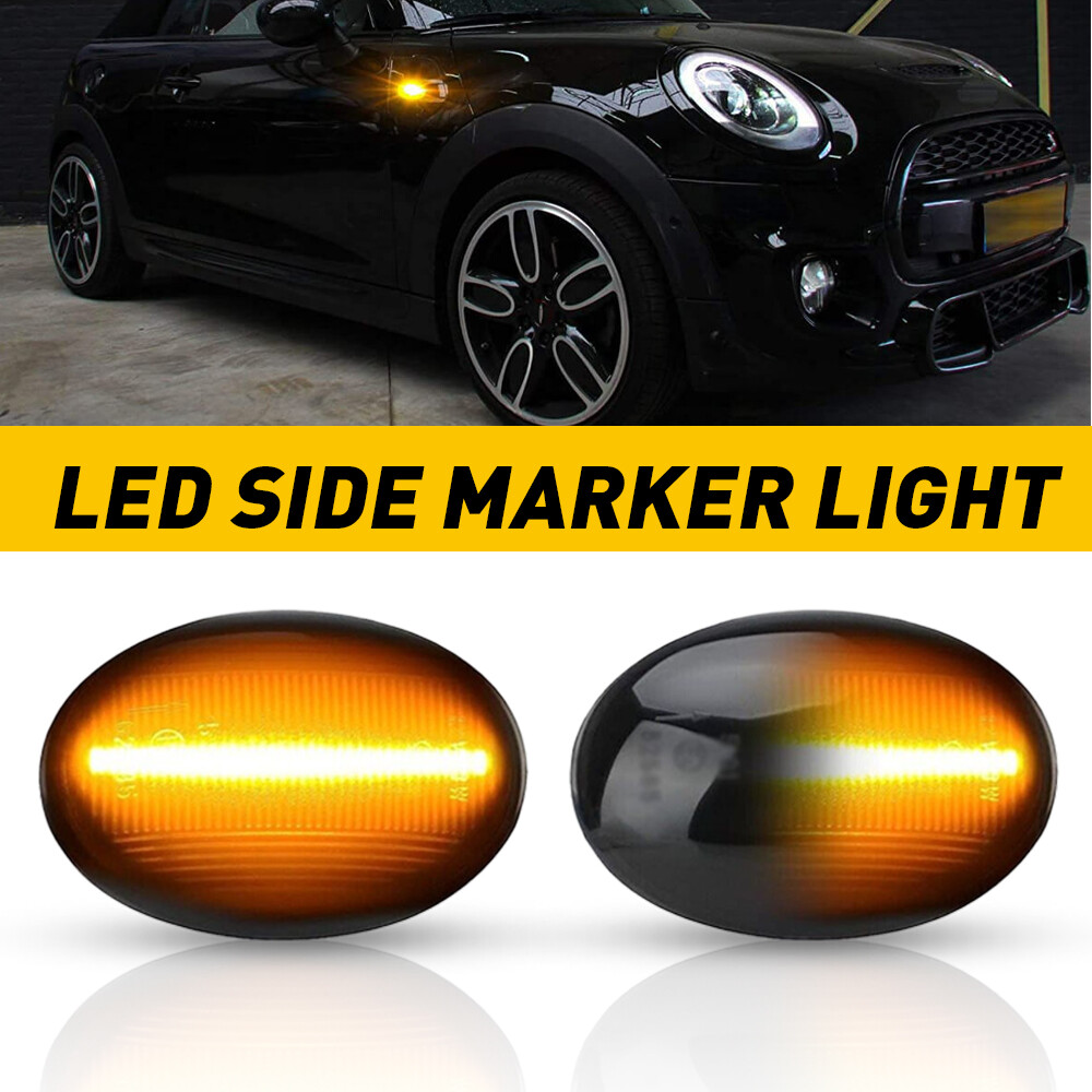 For Mini Cooper R55 R56 R57 R58 R59 LED Side Marker Light Flowing