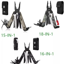 FLISSA 15-in-1/16-in-1/18-in-1 Multi-Color Multitool Stainless Steel with Sheath