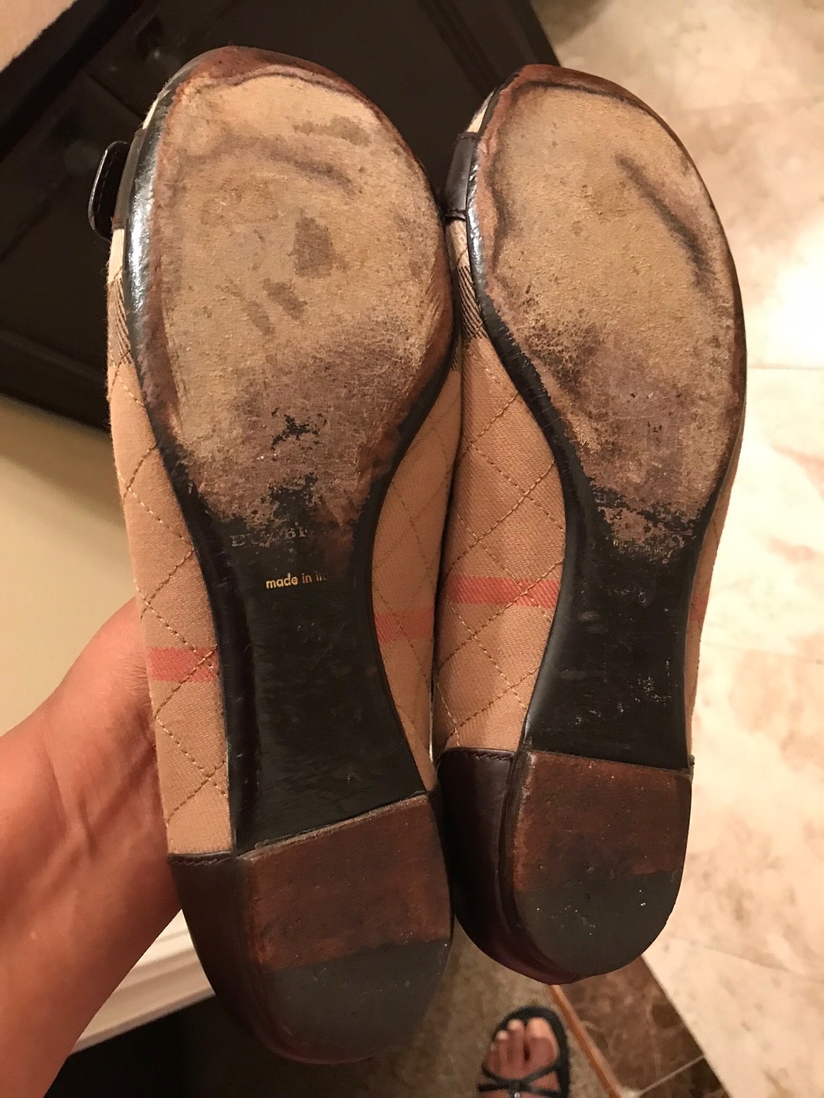 BURBERRY Woman’s Ballet Flats Scarpe NOVA CHECK marrone Pelle SIZE 38 38 SIZE 2e1668 BURBERRY Woman’s Ballet Flats Scarpe NOVA CHECK marrone Pelle SIZE 38 38 SIZE 2e1668