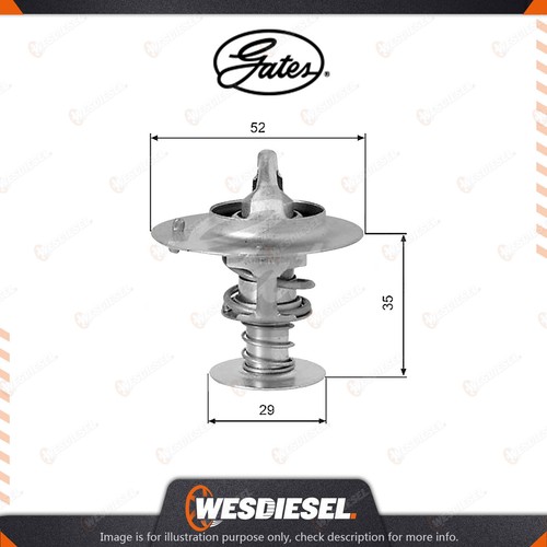Gates Coolant Thermostat + Gaskets & Seals fits Honda Civic ED D15B4 1.5L 72kW - Picture 2 of 2
