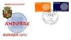 CEPT EUROPA 1970 FRENCH ANDORRA FDC