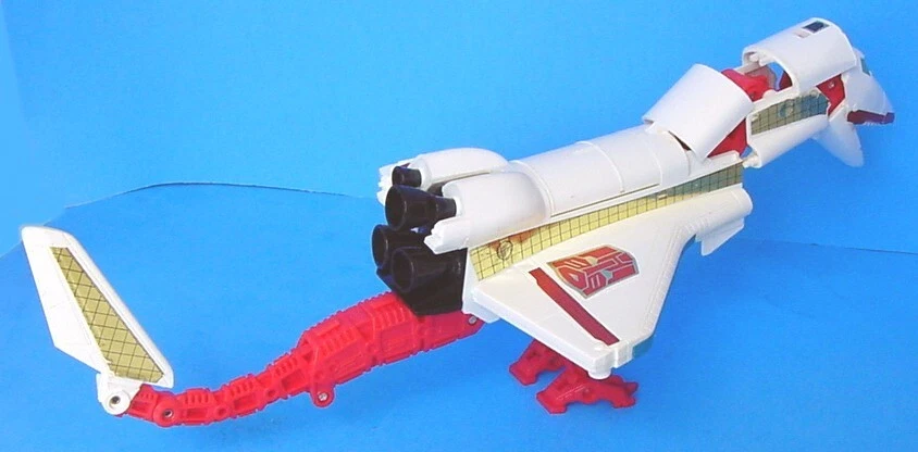 1986 HASBRO TRANSFORMERS AUTOBOT SKY LYNX ACTION FIGURE DINOSAUR WHITE RED - Image 2 of 4