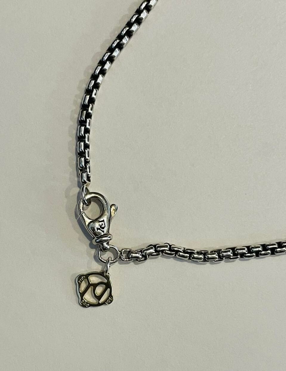 DAVID YURMAN 925 Sterling Silver Pave Diamonds Cable Heart Pendant Necklace