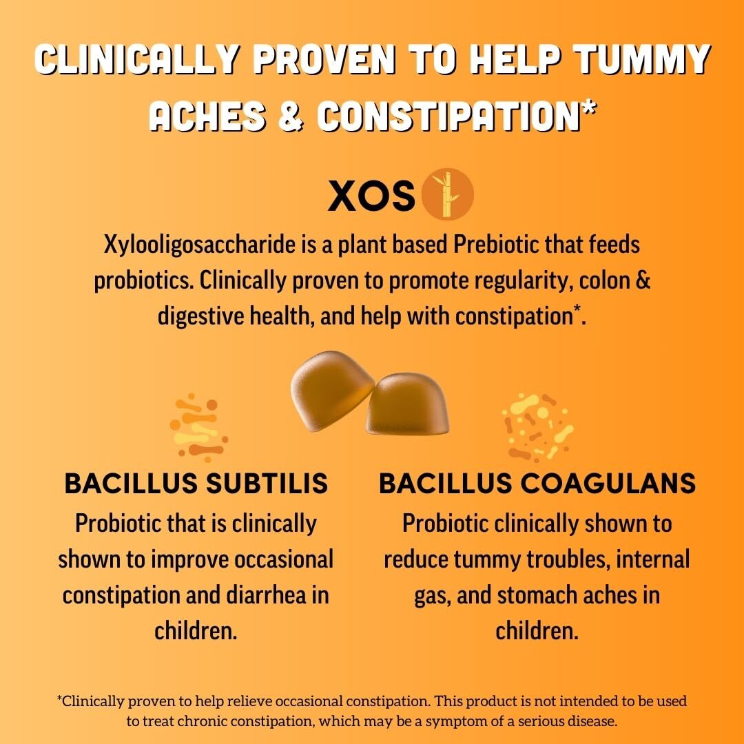 Llama Naturals Kids Probiotic with Prebiotic Fiber Vegan Organic Prebiotics a...