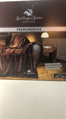 Royal County Of Berkshire Polo Club Prämiumdecke 150 x 200 cm in Braun