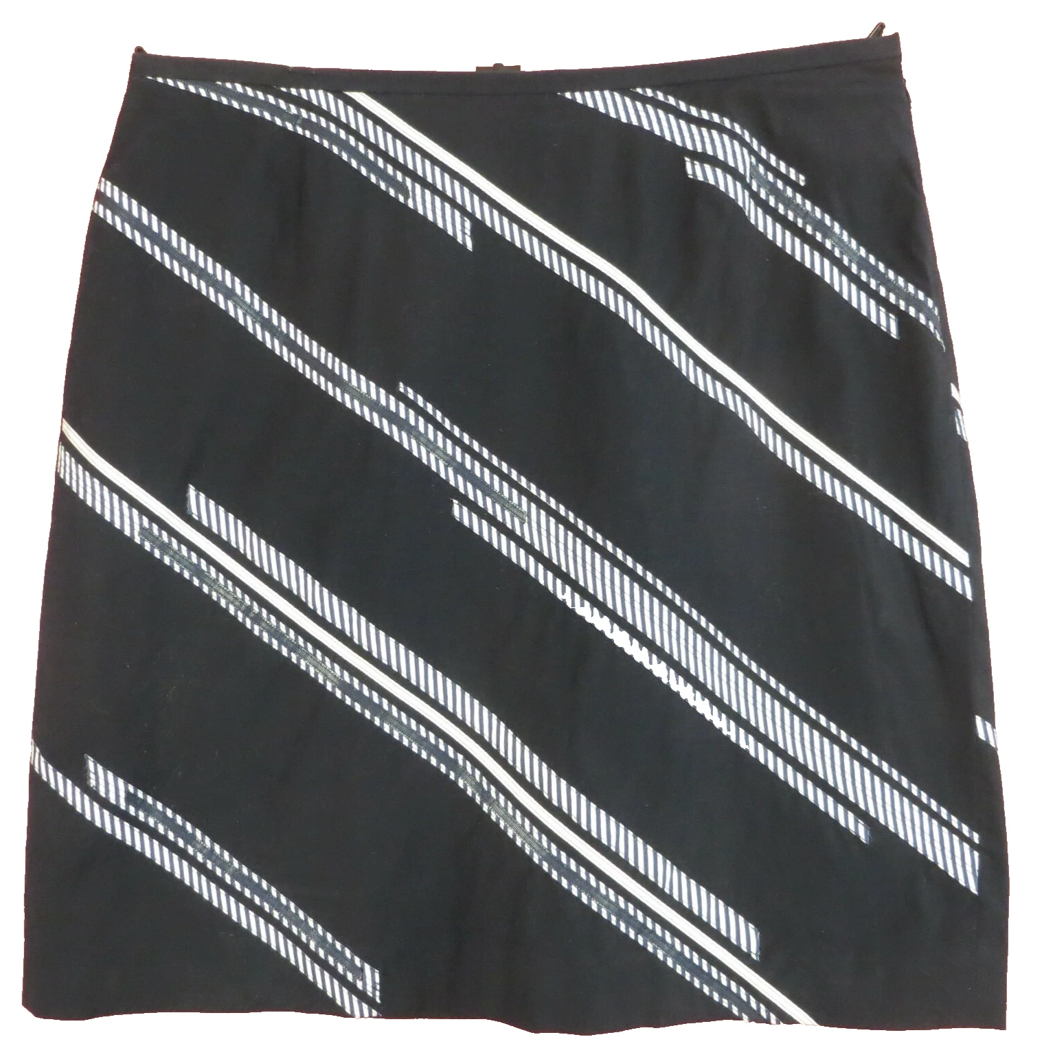 SK18640- ANN TAYLOR Women's Cotton Slight A-Line Skirt Striped Multi Size 14P