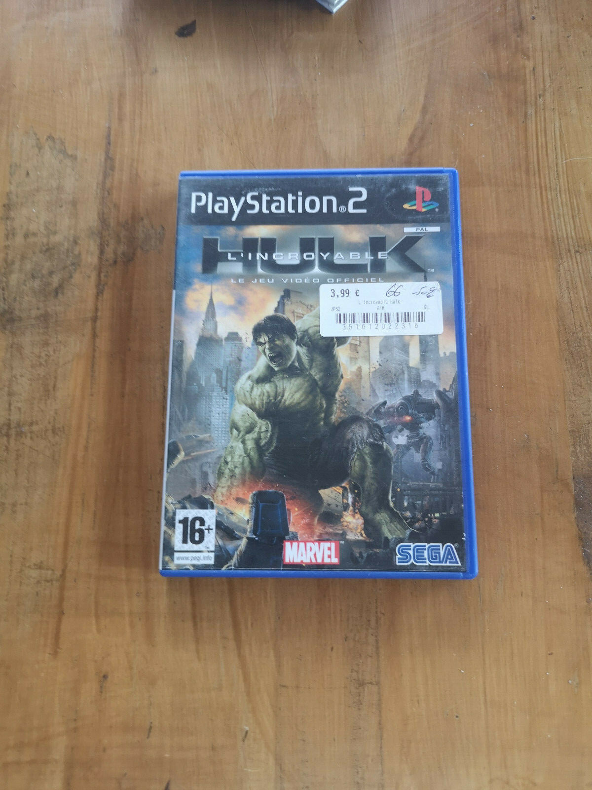 L'INCROYABLE HULK LE JEU VIDEO OFFICIEL RARE  - SONY PS2