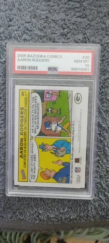 2005 bazooka comics aaron rodgers psa 10