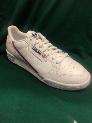 adidas white and red continental 80
