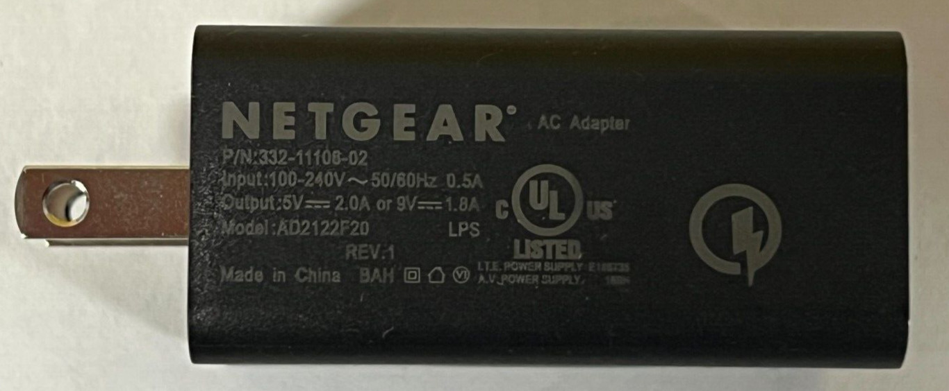 / Wall Charger Single Usb Port(2.0a) Model Ad2122f20 Black
