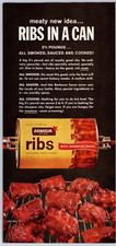 Anuncio impreso 1964 Armour Star Ribs in a Can todo ahumado salsado y cocido 2 1/2 libras