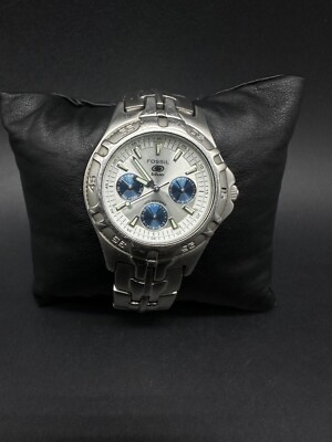 Fossil Men's Watch BQ9184 Silver Blue Multifunction Dial