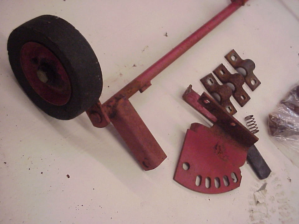 36" 2-BLADE SIDE DISCHARGE MOWER DECK REAR BOGIE WHEELS W/ HEIGHT ADJ & HARDWARE - Image 3 of 4