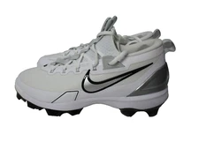 Nike Force Trout 9 Elite MCS Baseball Cleats White/Silver  Mens Sz 10.5