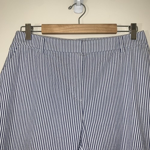 Brooks Brothers Womens Pants 8 Blue Seersucker Summer Coastal Beach Preppy - Picture 2 of 11