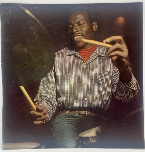 ELVIN JONES Vintage Color Photo Cover from his LP 'And then Again' 1965